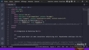 Mudey Formation | Cours 8 Intégration de bootstrap à un projet via les fichiers en local