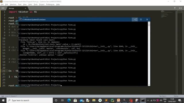 GUI in Python | Tkinter | Python 3
