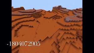 Сид на биом с оранжевым песком и двумя деревнями [ MCPE]