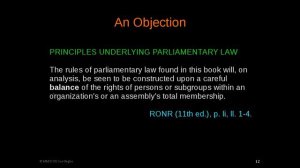 Proxy Voting: Robert's Rules of Order