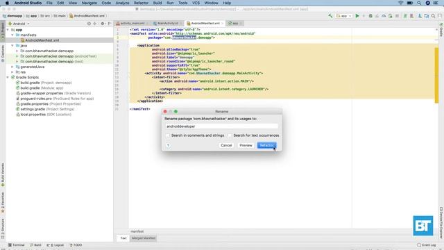 Rename/Refactor Package Name in Android Studio: applicationId vs package name смотреть онлайн