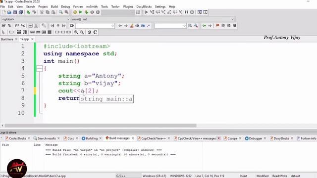String Concepts | Input Methods | Namespace in CPP programming (Tamil)| Prof.Antony Vijay