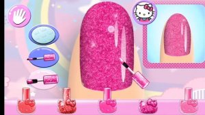 Красим ногти, игра маникюр, hello kitty