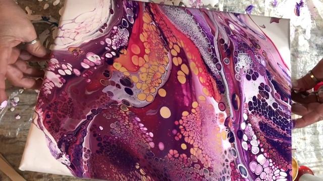 #287 Fluid Gold Rush. / waterfall acrylics / acrylic painting tutorial смотреть онлайн