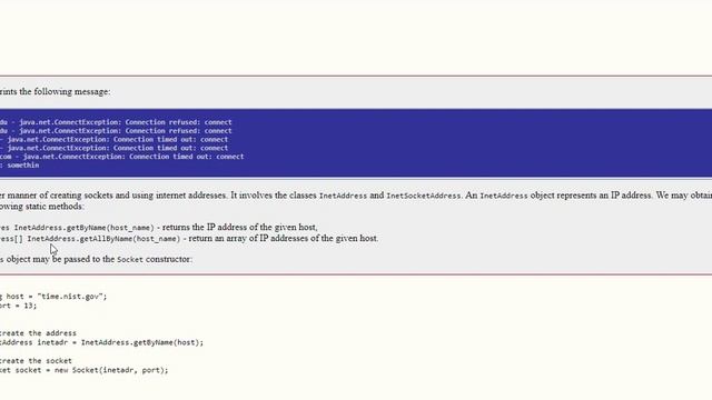 9 Socket Connection with exception handling and timeout смотреть онлайн
