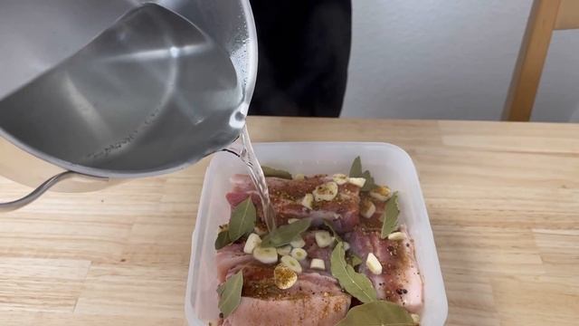 Солим свиную грудинку. Самый лучший рецепт.