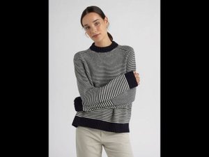 Мини обзор о вязании полосатика и 5 копеек по плечевой вытачке