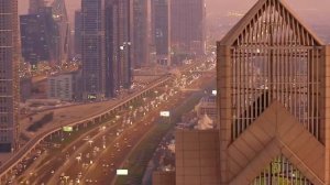 Timelapse 1st Interchange Burj Khalifa Sheikh Zayed road