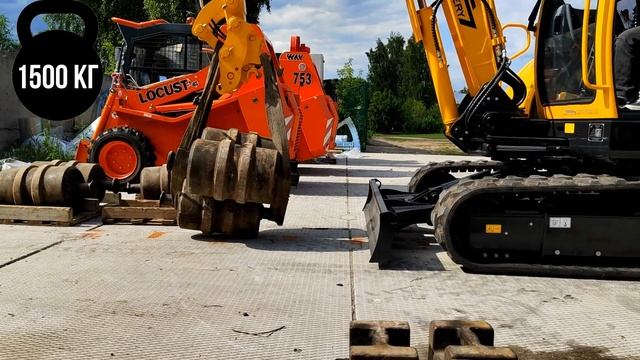 Движение с 1500 кг? Мини экскаватор Yuchai YC60-9, реальный тест грузоподъемности смотреть онлайн