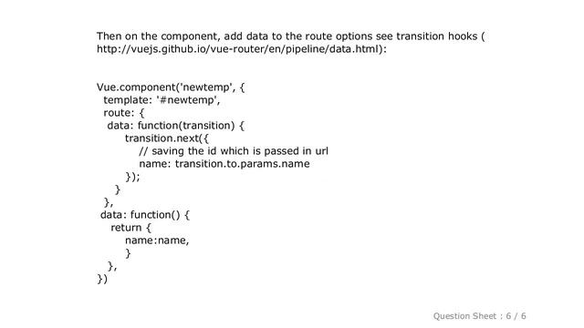 JavaScript : Passing data to components in vue.js