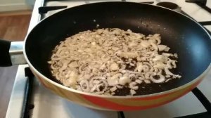 Беф-строганов из свиной вырезки.