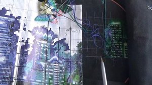 СТАРТ!!! Вышивка крестом. Ночной город. Н-16. Начало процесса. Needlework.