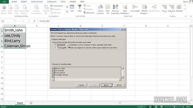 Excel 2013 Tutorial - Text to Columns смотреть онлайн