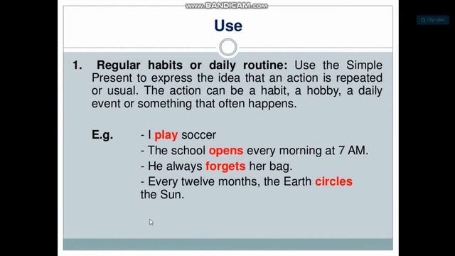 SIMPLE PRESENT TENSE смотреть онлайн