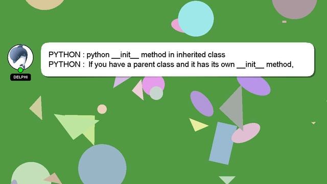 PYTHON : python __init__ method in inherited class