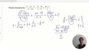 Быстрый способ решения рационального неравенства. Задание №14 ЕГЭ