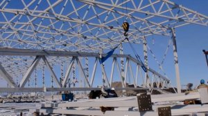 Быстровозводимые ангары в СПБ. Изготовление и монтаж металлоконструкций.