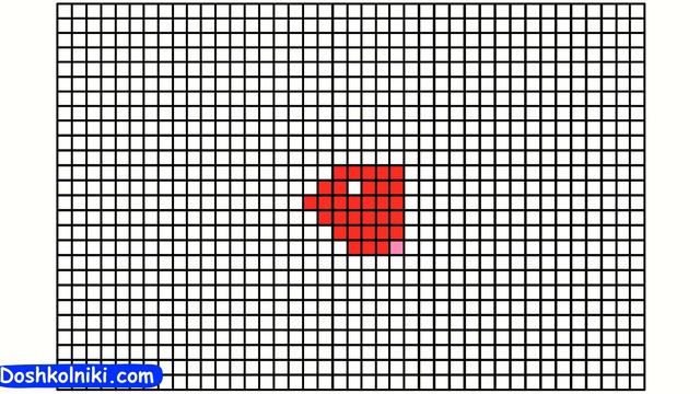 ? Как рисовать рисунок Рыбку по клеточкам. Урок рисования для детей по шагам легко и быстро смотреть онлайн