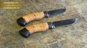 Сравнение грибника и грибника малого. Сталь M390, рукоять береста