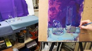 Как написать стекло. Живопись маслом.  #живописьмаслом #урокиживописи #пишемснатуры #стекло