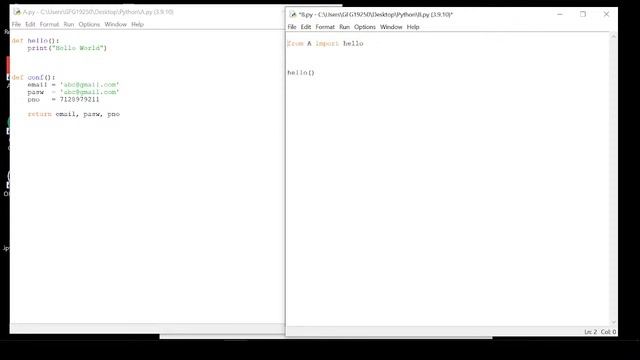 How to call functions from other Python file | Ashish Jangra | GeeksforGeeks Python