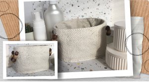 Корзинка из хлопкового шнура своими руками