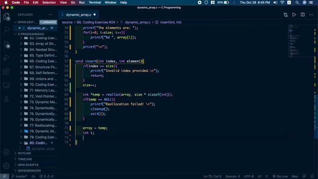 Coding Exercise 24 (Dynamic Array) | C Programming Tutorial in Nepali #80