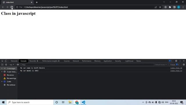 The Modern JavaScript Tutorial | Part 23 | Class in JavaScript | Tech Quick Learner