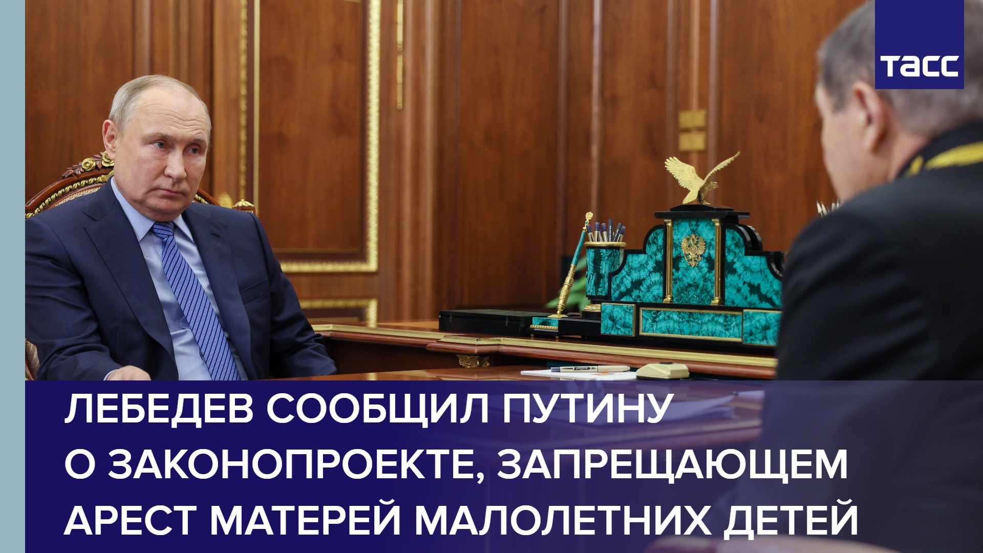 Лебедев сообщил Путину о законопроекте, запрещающем арест матерей малолетних детей