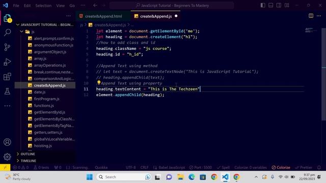 JavaScript DOM Tutorial: Mastering Create and Append Elements with JavaScript (Hindi/Urdu)