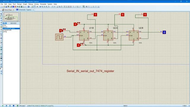 Digital Logic Design LAB Tutorial In Proteus | | Part-25 || Serial In Serial Out Register Using 747 смотреть онлайн