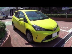 Обзор автомобиля TOYOTA Vitz 2014 год. Интерьер и экстерьер. Правый руль.