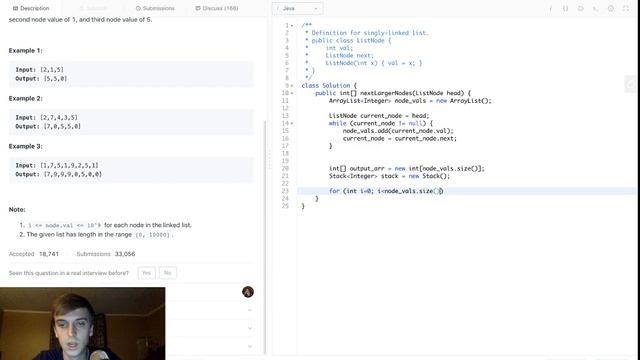 LeetCode Next Greater Node In Linked List Solution Explained - Java