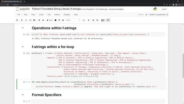 Python! Formatted String Literals (f-strings) смотреть онлайн