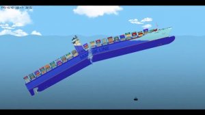 Sinking Maersk Cargo Ship (VERY SLOW) - Floating SandBox