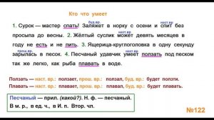 ГДЗ РУССКИЙ ЯЗЫК УПРАЖНЕНИЕ.122 КЛАСС 4 КАНАКИНА ЧАСТЬ 1