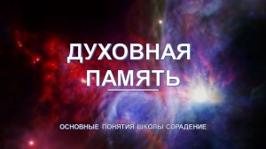 Духовная память - основные понятия школы Сорадение. Развитие в Соразмерности.