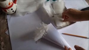 МК пушистая елочка из остатка капронового тюля.Остатки в дело.Елочка,,Балеринка,,