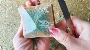 Аллепское мыло ~ ASMR DRY SOAP CUTTING no talking  soap carving relax