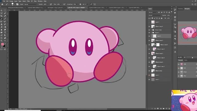 How To Draw Twitch Sub Badges Kirby || Photoshop Drawing and Painting Process | Photoshop Tutorial смотреть онлайн