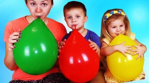 Learn Colors with Balloons & finger family song nursery rhymes for kids