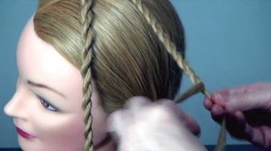 Прическа: жгуты из волос. Twist Rope Braid Hairstyle Hair Tutorial