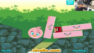 Angry Birds Kick Piggies - ONE HUGE PIGGIES GOT KICKED BY ALL SMALL SQUARE BIRDS FULL!