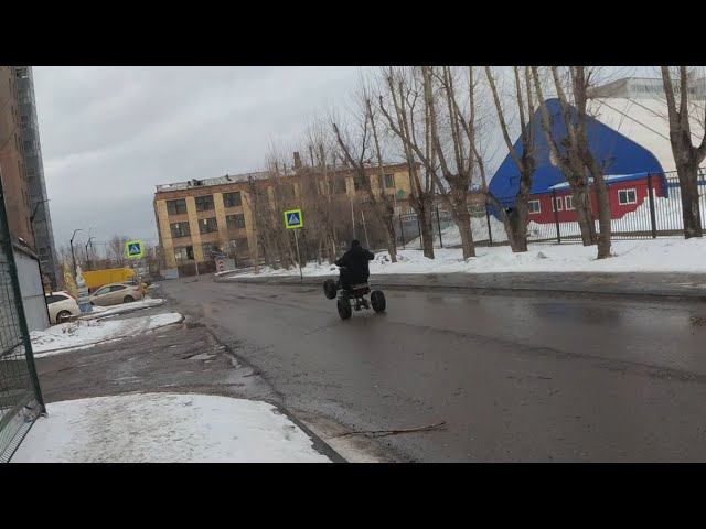 Электроквадроцикл небольшие испытания