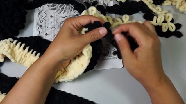 Как вязать из пряжи Alize puffy fine плед с узором в технике двухсторонний жаккард. МК. смотреть онлайн