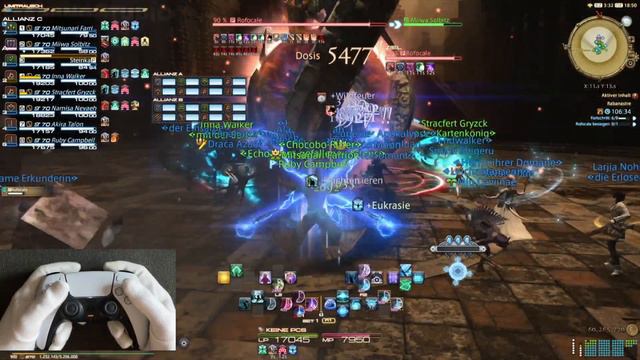 FFXIV Endwalker ❯ 24 Man Raid - PS5 Controller Handcam | Sage Gameplay ❯ 4K 60fps HDR