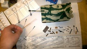 Сборка тяжелог немецкого танка Тигр от Звезды ч 4