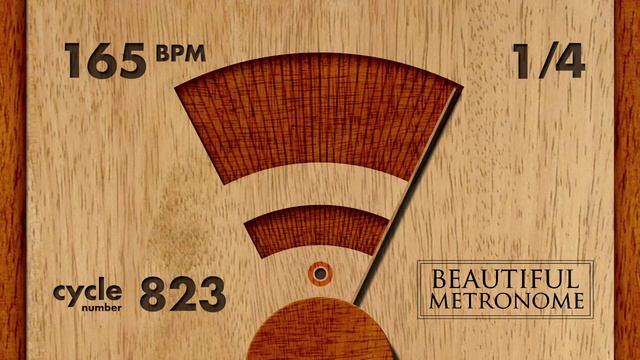 165 BPM 1/4 Wood Metronome HD смотреть онлайн