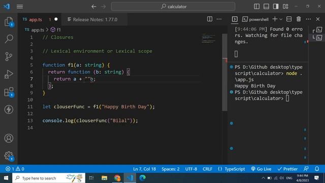 What is Closures JavaScript/TypeScript | What is lexical environment JavaScript/TypeScript