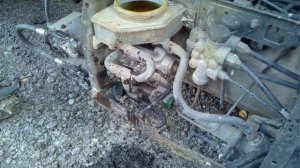 HINO Ranger 500.  Замена пневмо-гидро усилителя тормозов, АБС. (осень 2021)